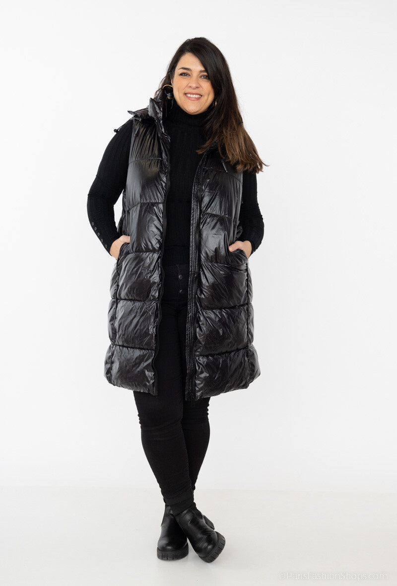 Wholesaler Melya Melody - Shiny Plus Size Sleeveless Vest