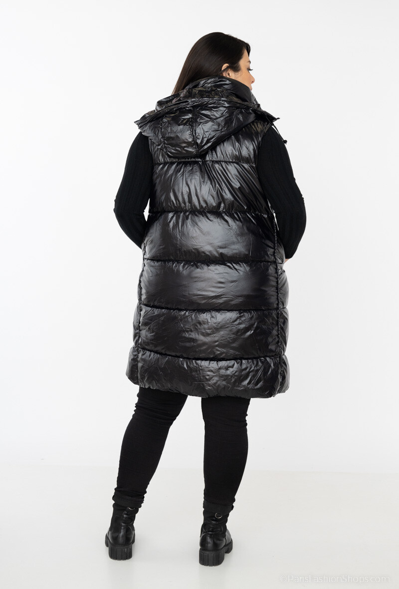 Gilet sans manche Grand taille brillant - Image 4