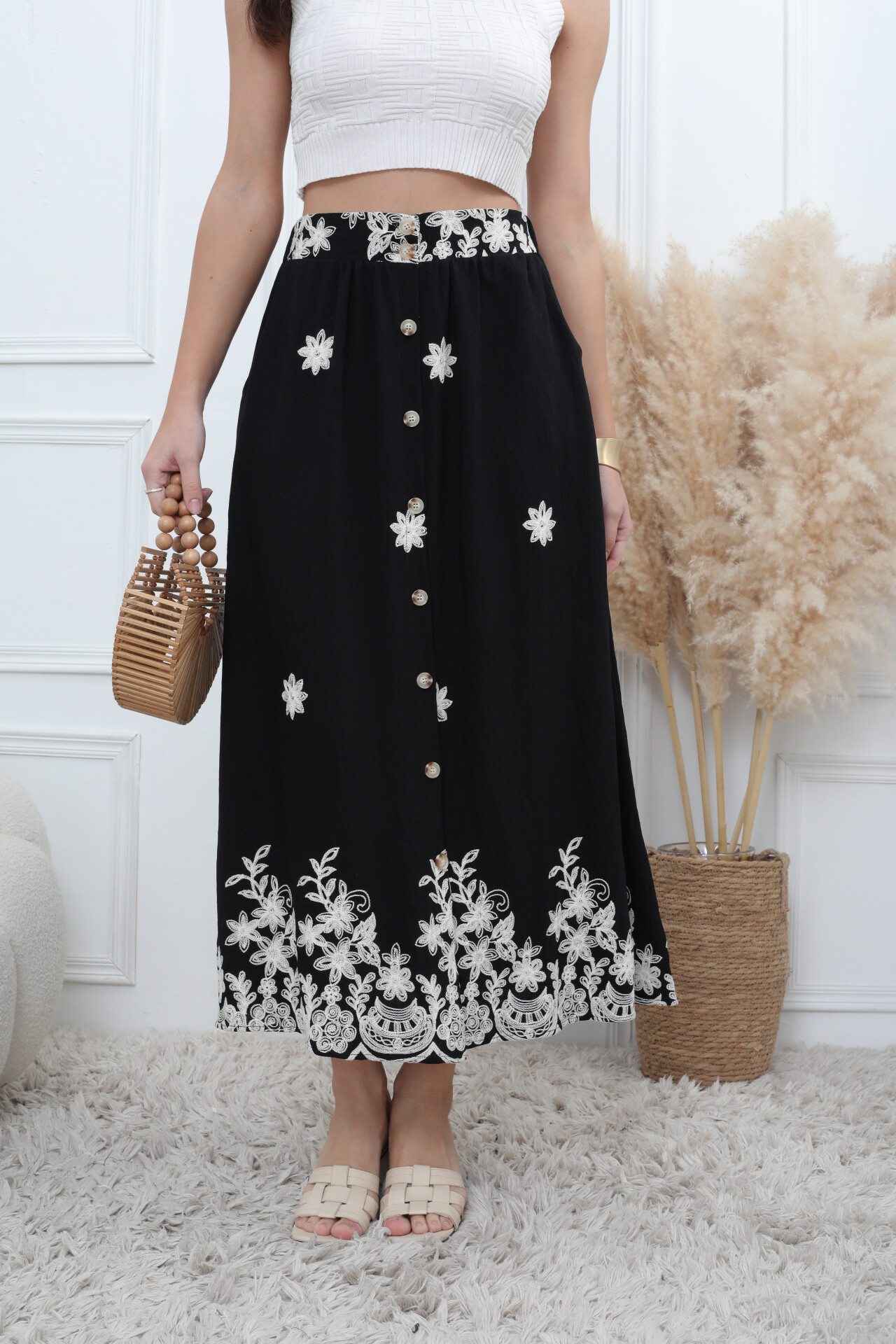 Wholesaler Melya Melody - Lace embroidery skirt