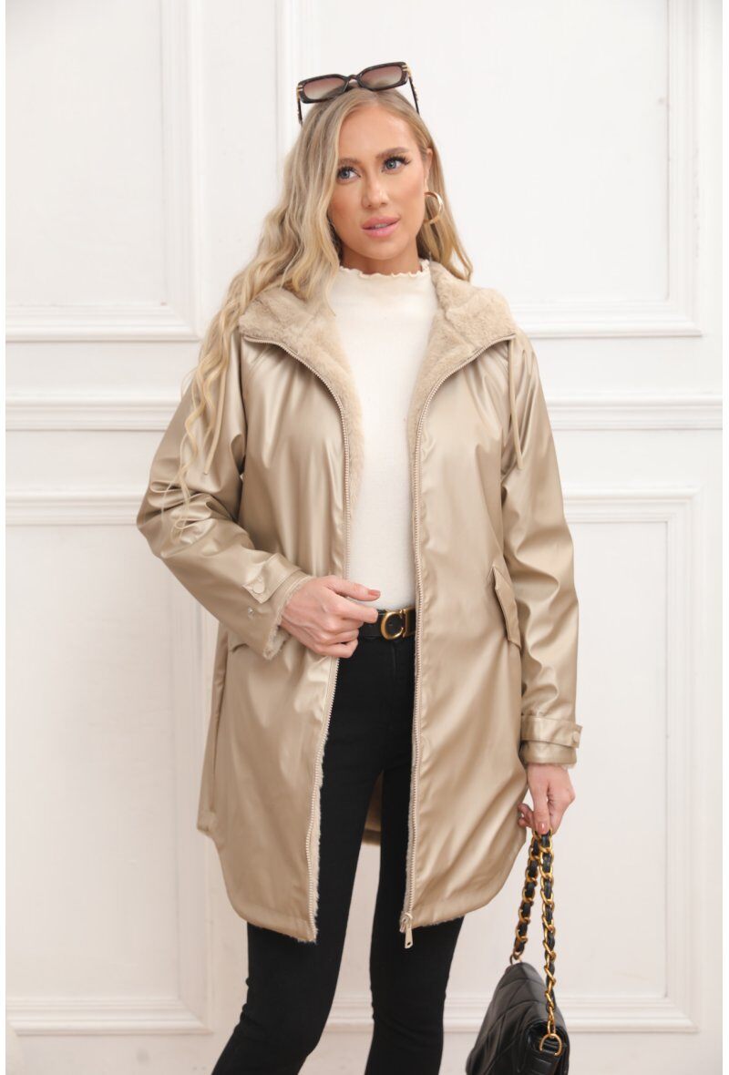 Reversible Waterproof Lined Coat/Parka - Image 1