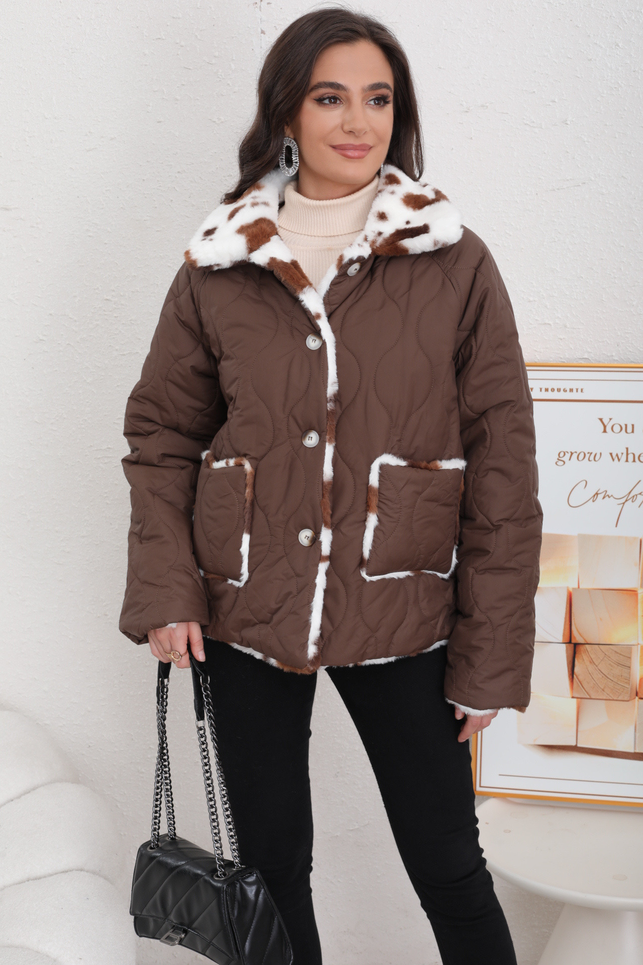 Reversible Animal Print Puffer Jacket - Image 3