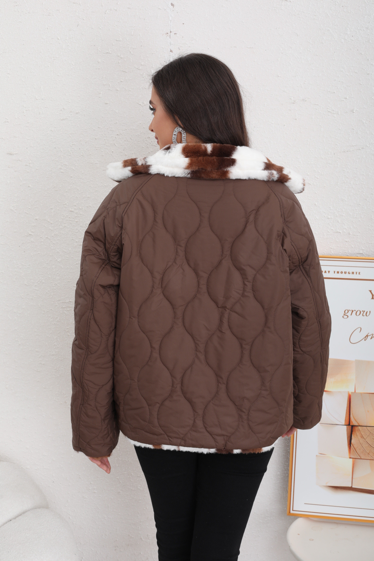 Reversible Animal Print Puffer Jacket - Image 11