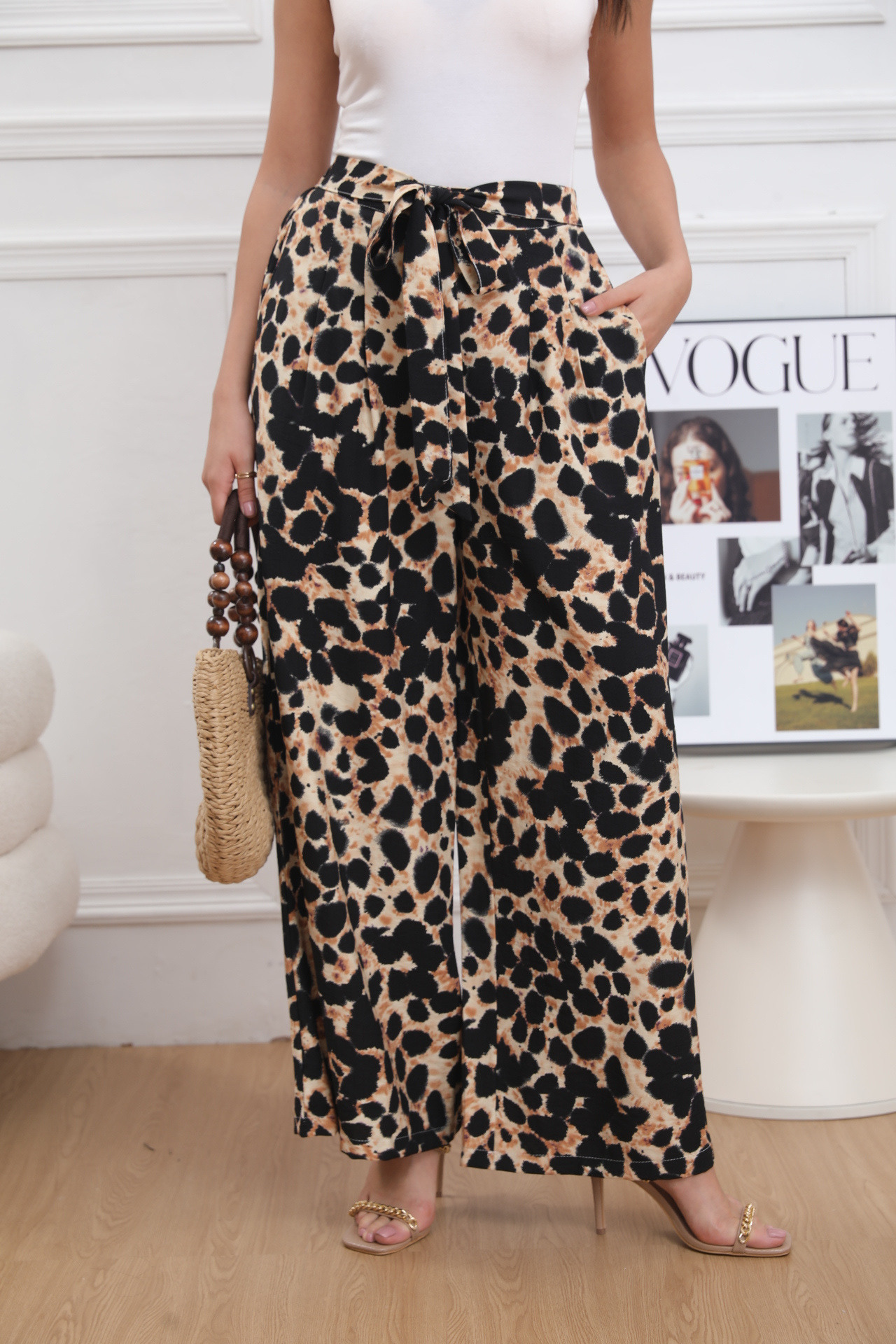 PANTALONI STAMPA LEOPARDO - Image 1