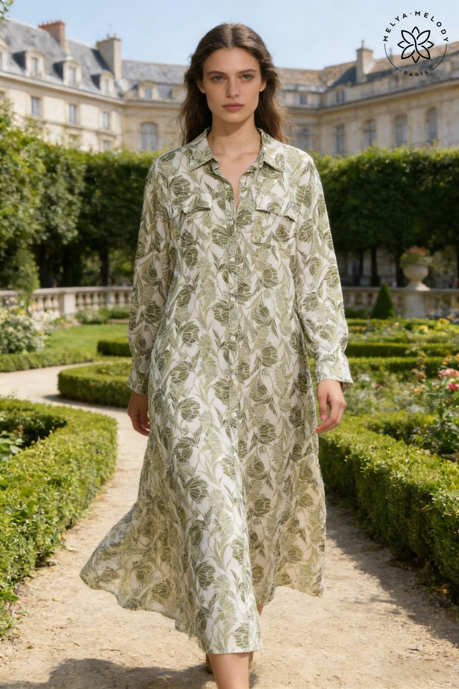 Hemdblusenkleid mit Blumenmuster - Image 3