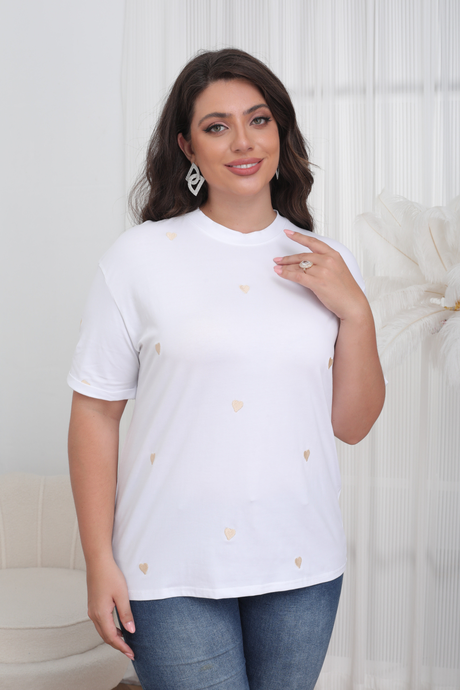 Large Size Heart T-shirt - Image 5