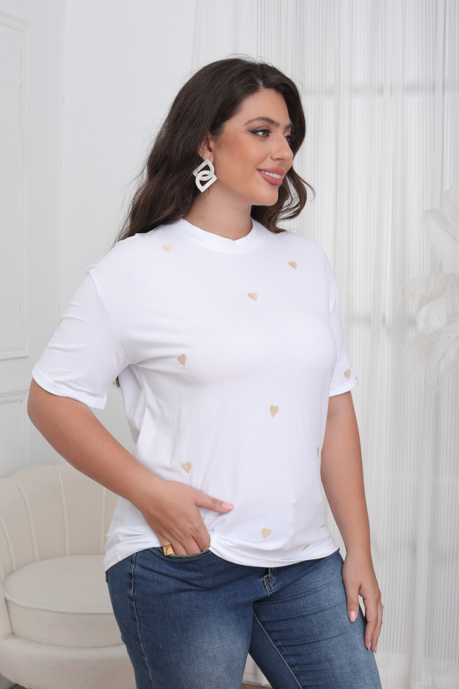 Large Size Heart T-shirt - Image 10