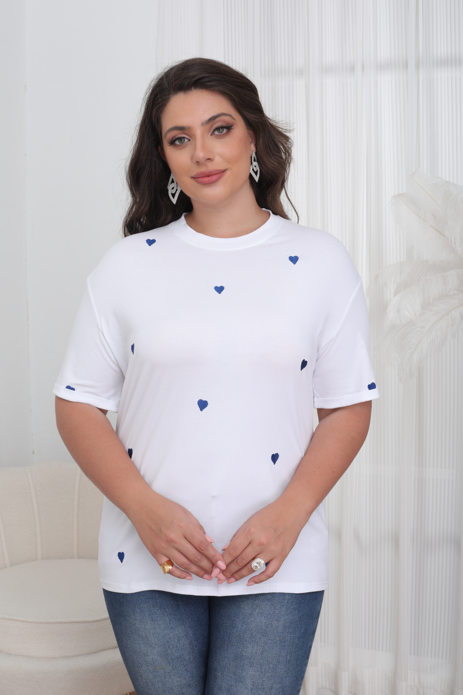 Large Size Heart T-shirt - Image 3