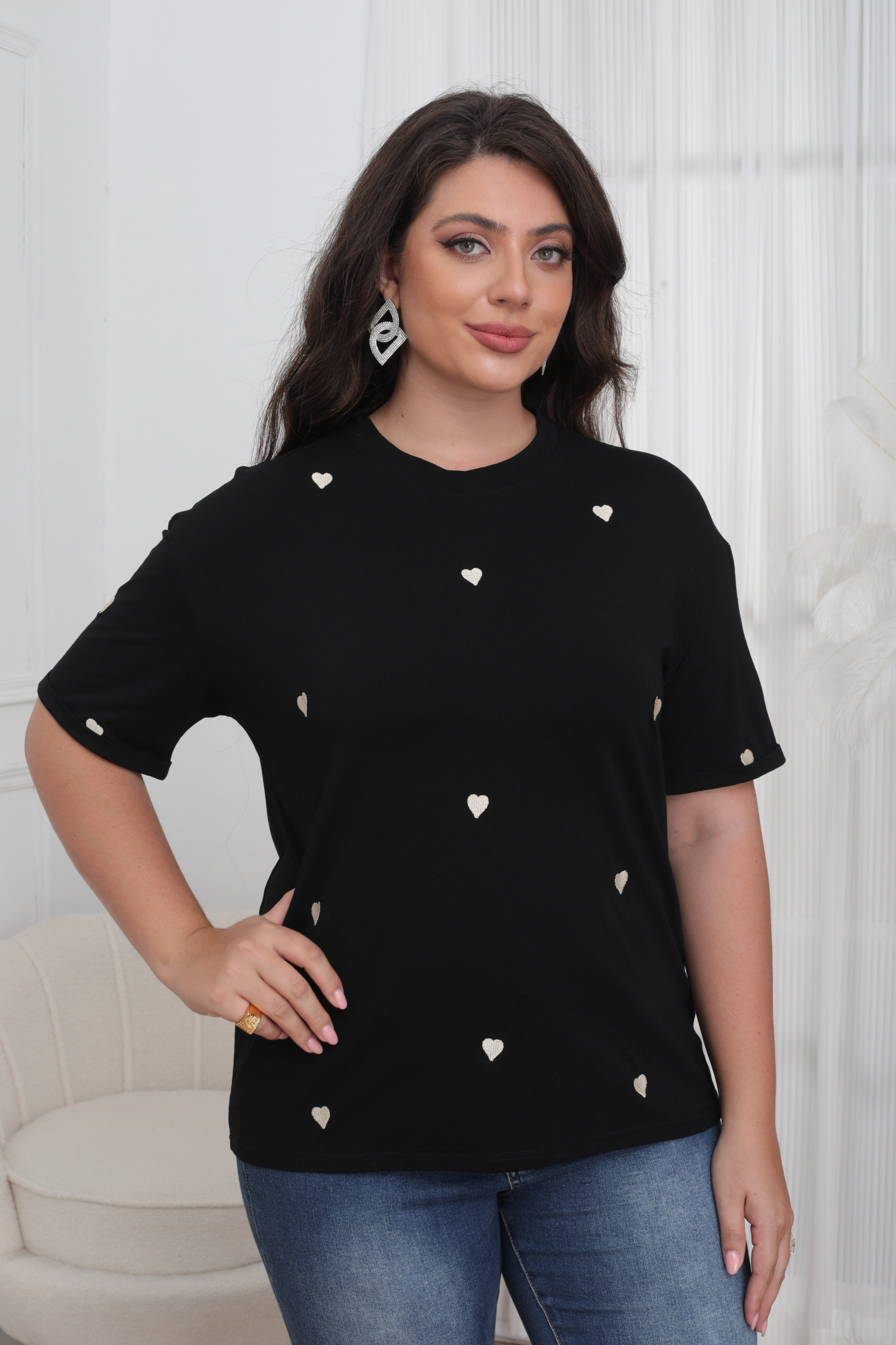 Large Size Heart T-shirt - Image 12