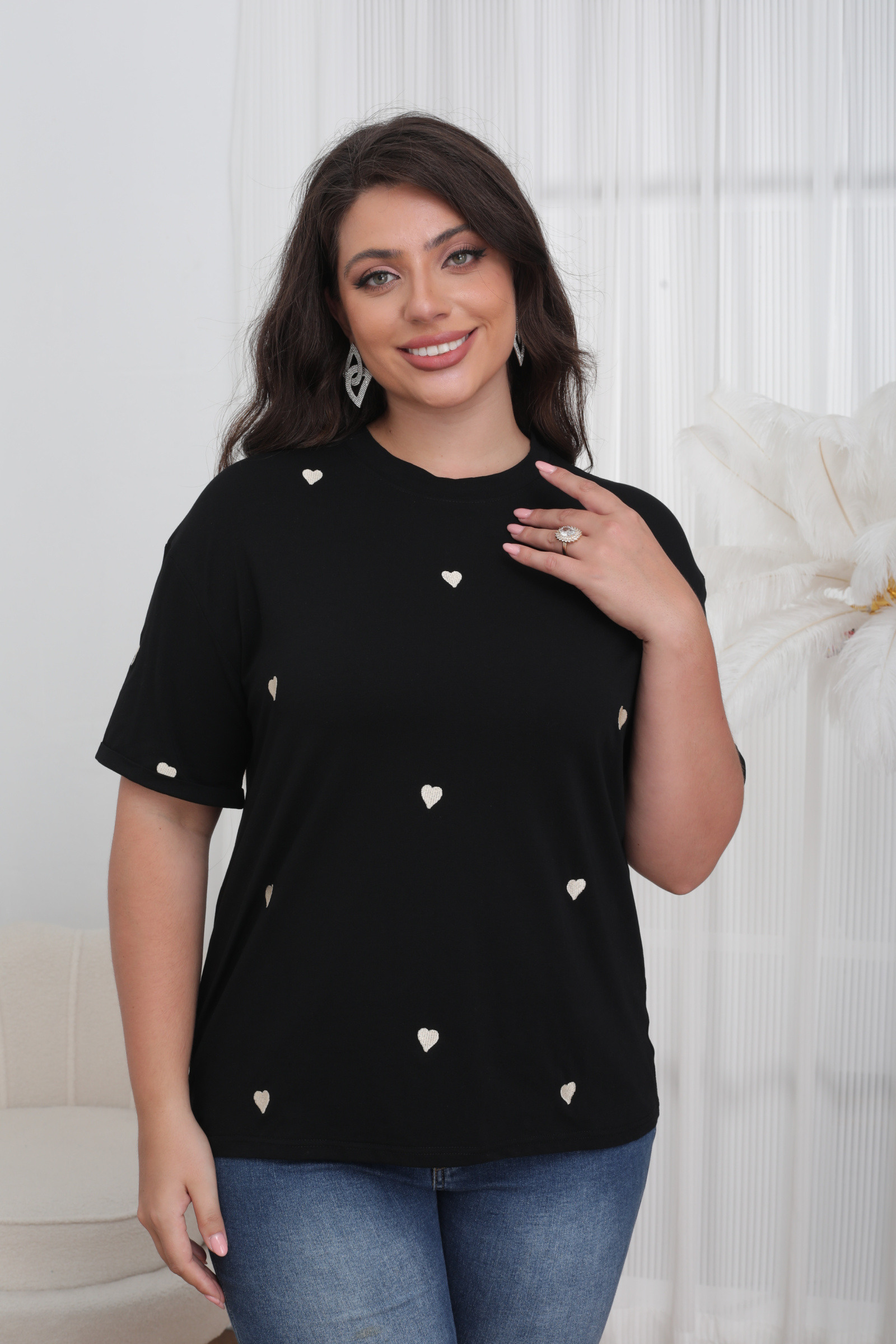 Large Size Heart T-shirt - Image 8