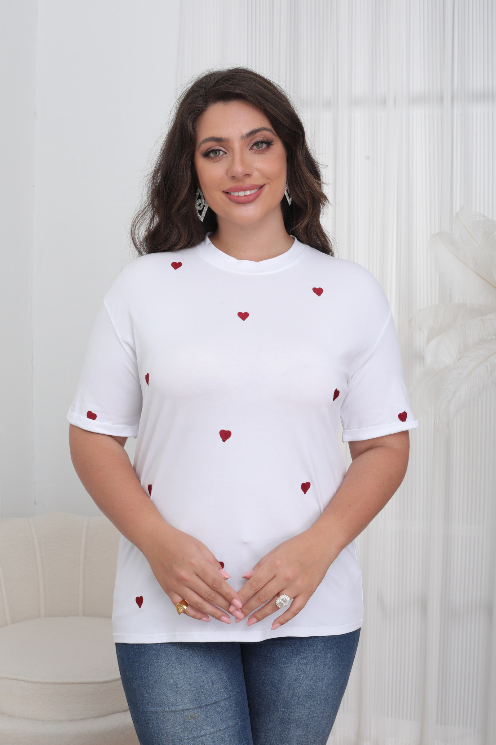 Large Size Heart T-shirt - Image 2