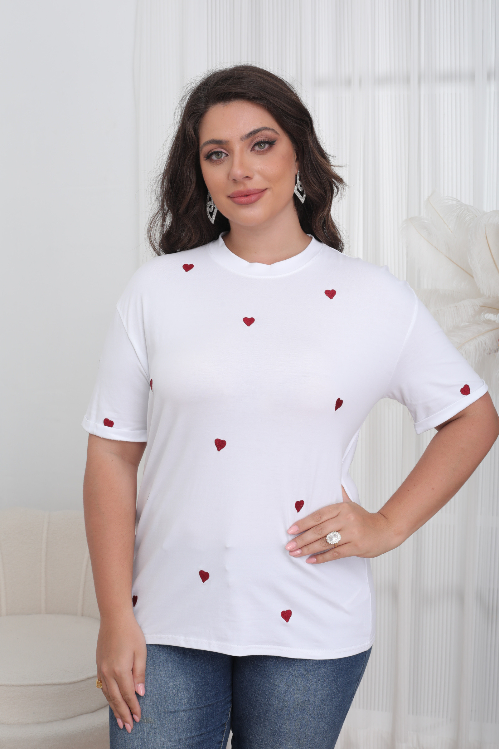 Large Size Heart T-shirt - Image 11