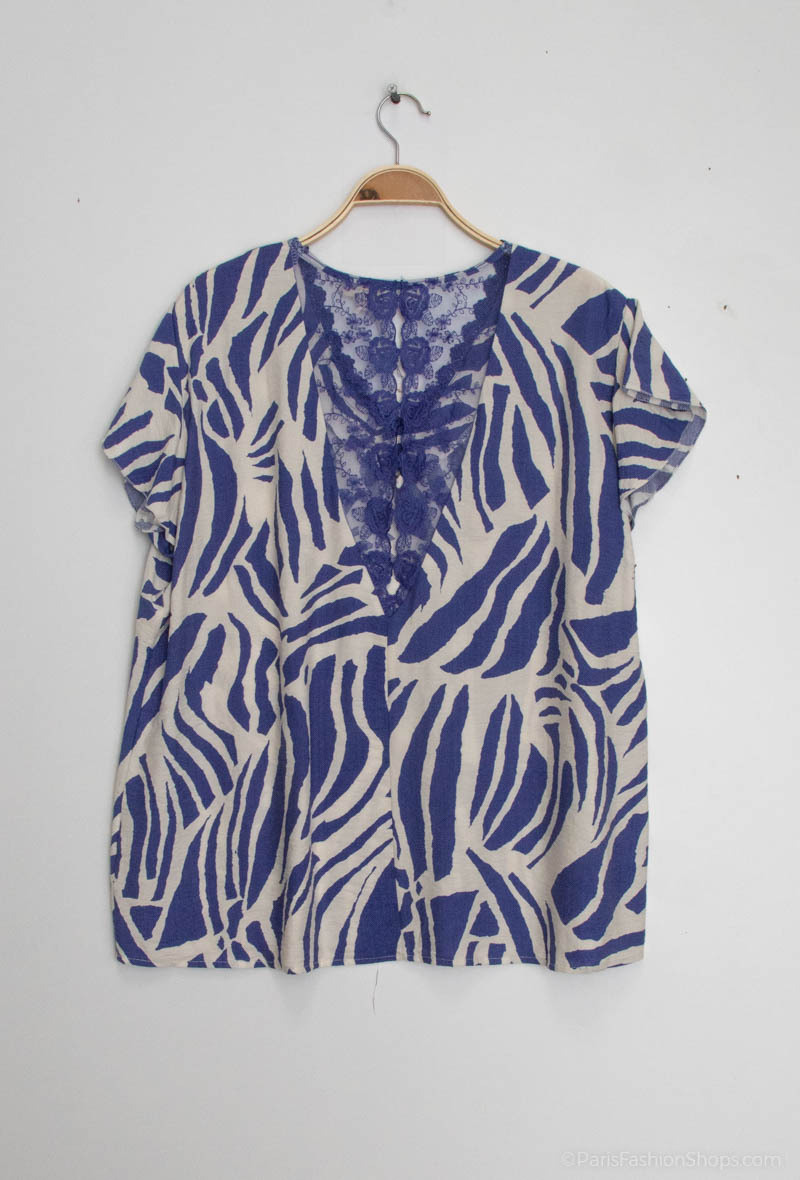 TOP MOTIF ZÈBRE Grande taille - Image 2