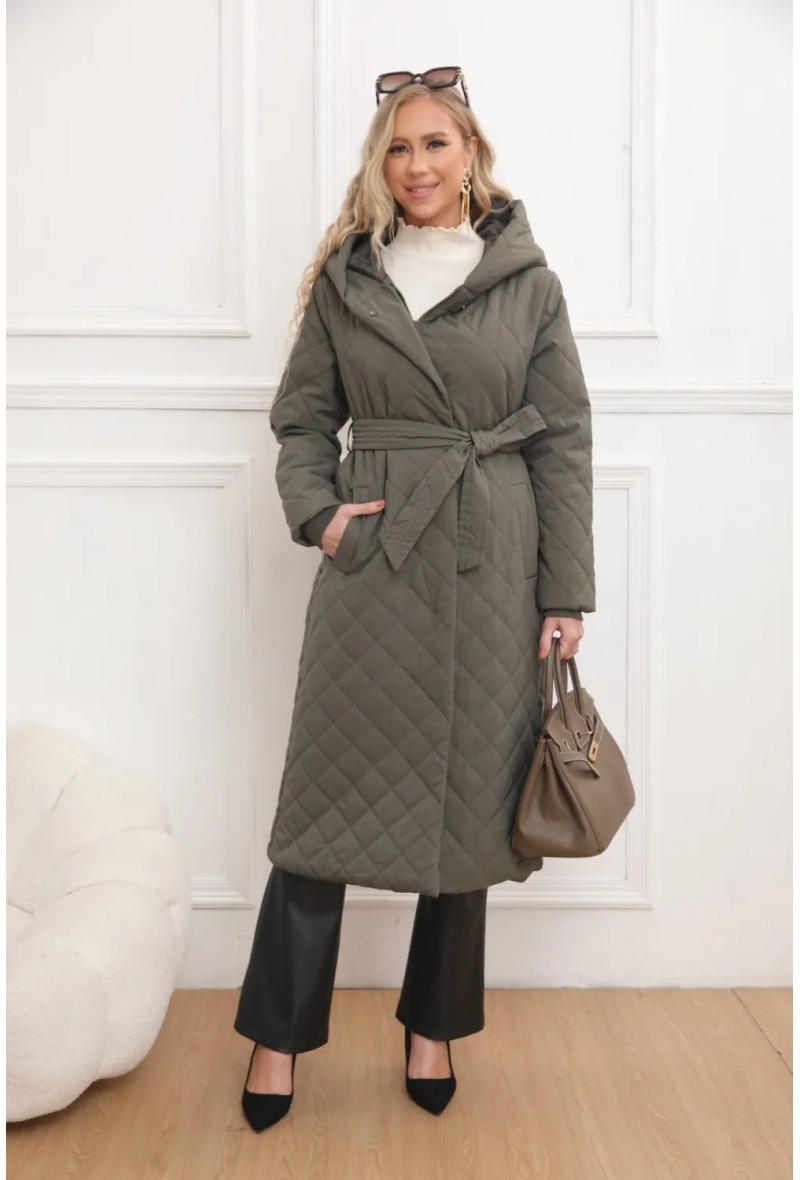 Lange gesteppte Jacke in Übergröße - Image 1