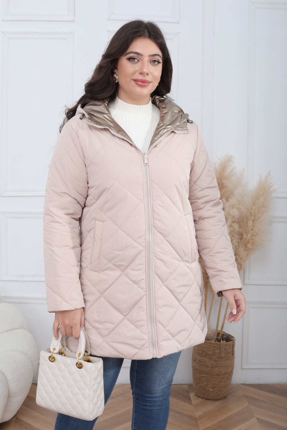 Plus Size Reversible Waterproof Padded Parka - Image 2