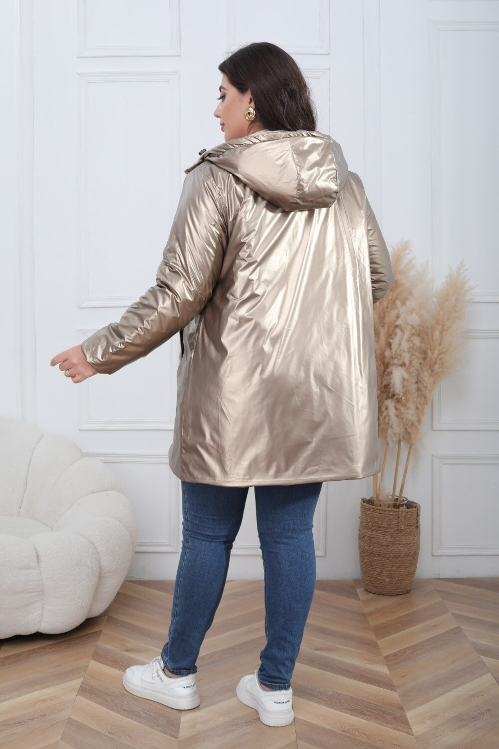 Plus Size Reversible Waterproof Padded Parka - Image 24