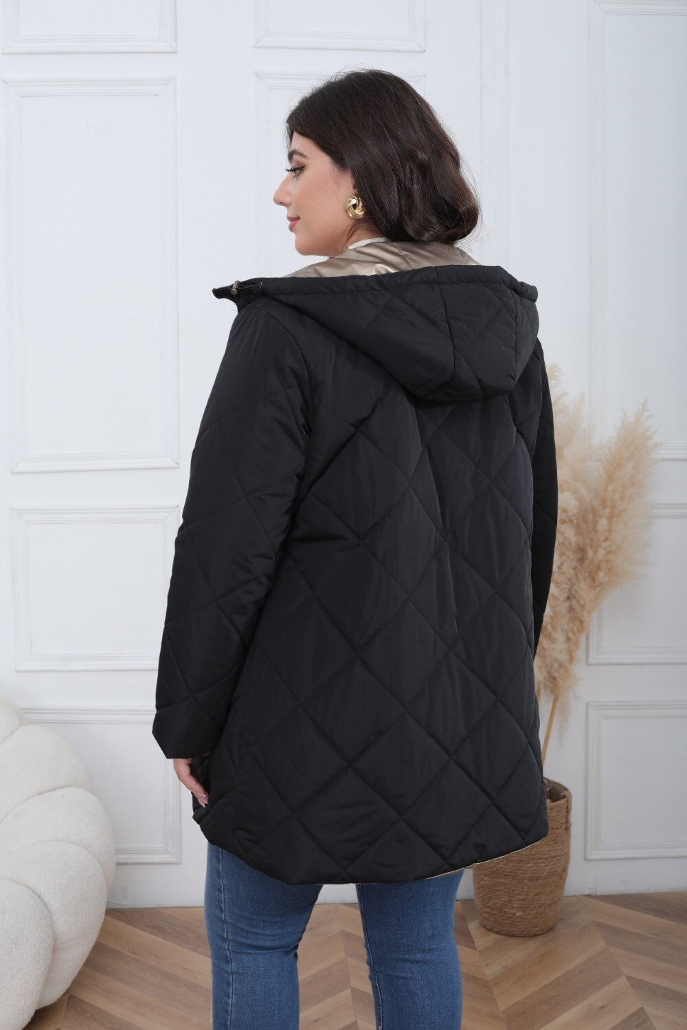 Plus Size Reversible Waterproof Padded Parka - Image 15