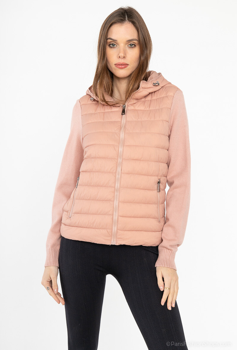 Wholesaler Melya Melody - Padded mesh cardigan with zip