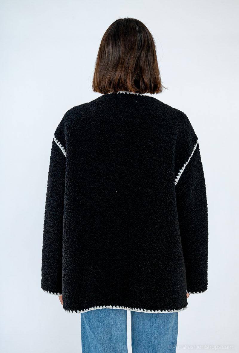 Veste/Manteau moumoute unis - Image 5