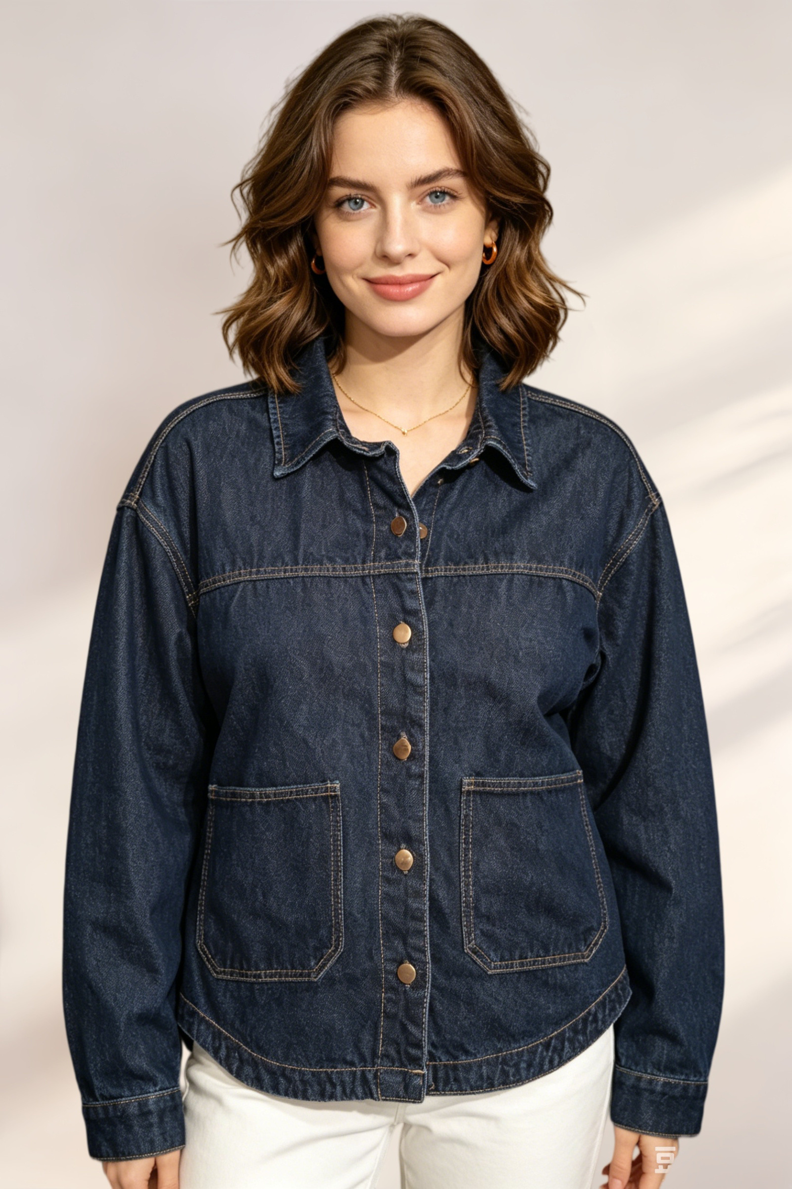Giacca di Jeans con Tasche - Image 4