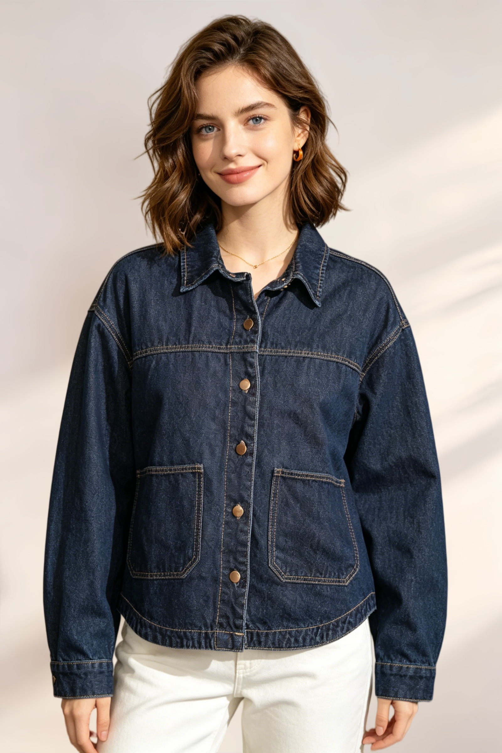 Giacca di Jeans con Tasche - Image 8