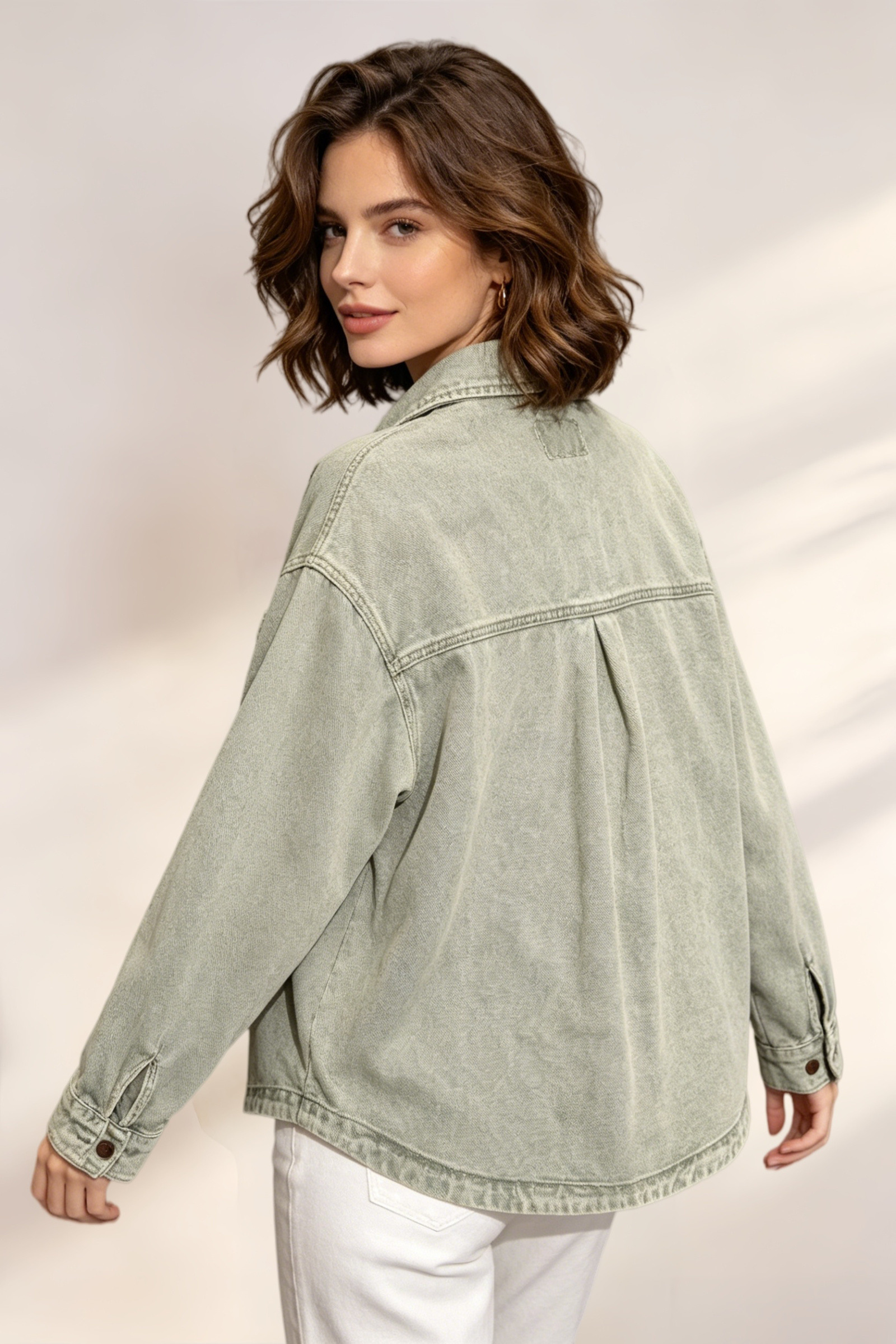 Giacca di Jeans con Tasche - Image 16