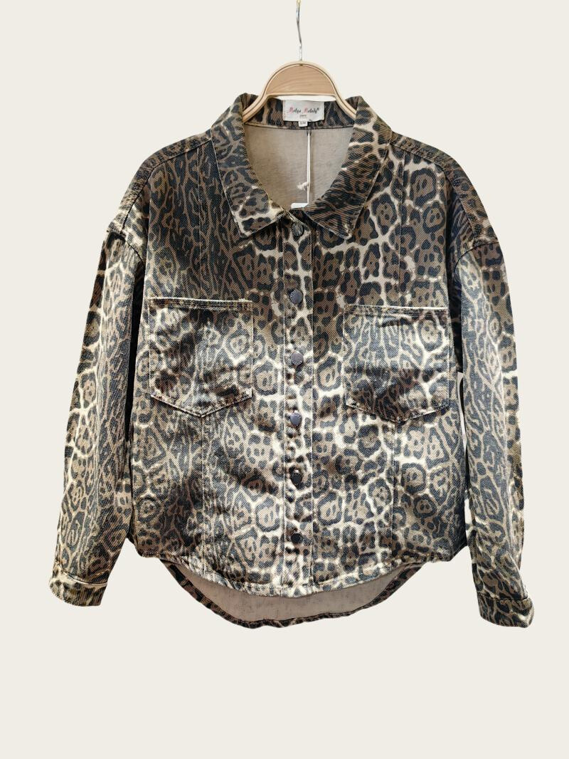Grossista Melya Melody - Giacca di jeans leopardata