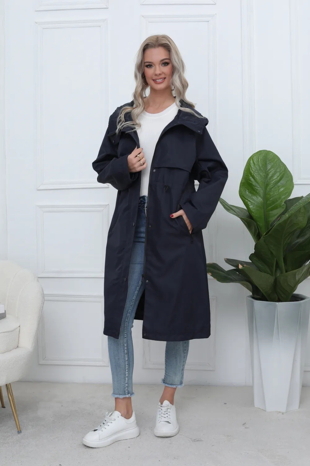 Long Waterproof Hooded Parka - Image 1