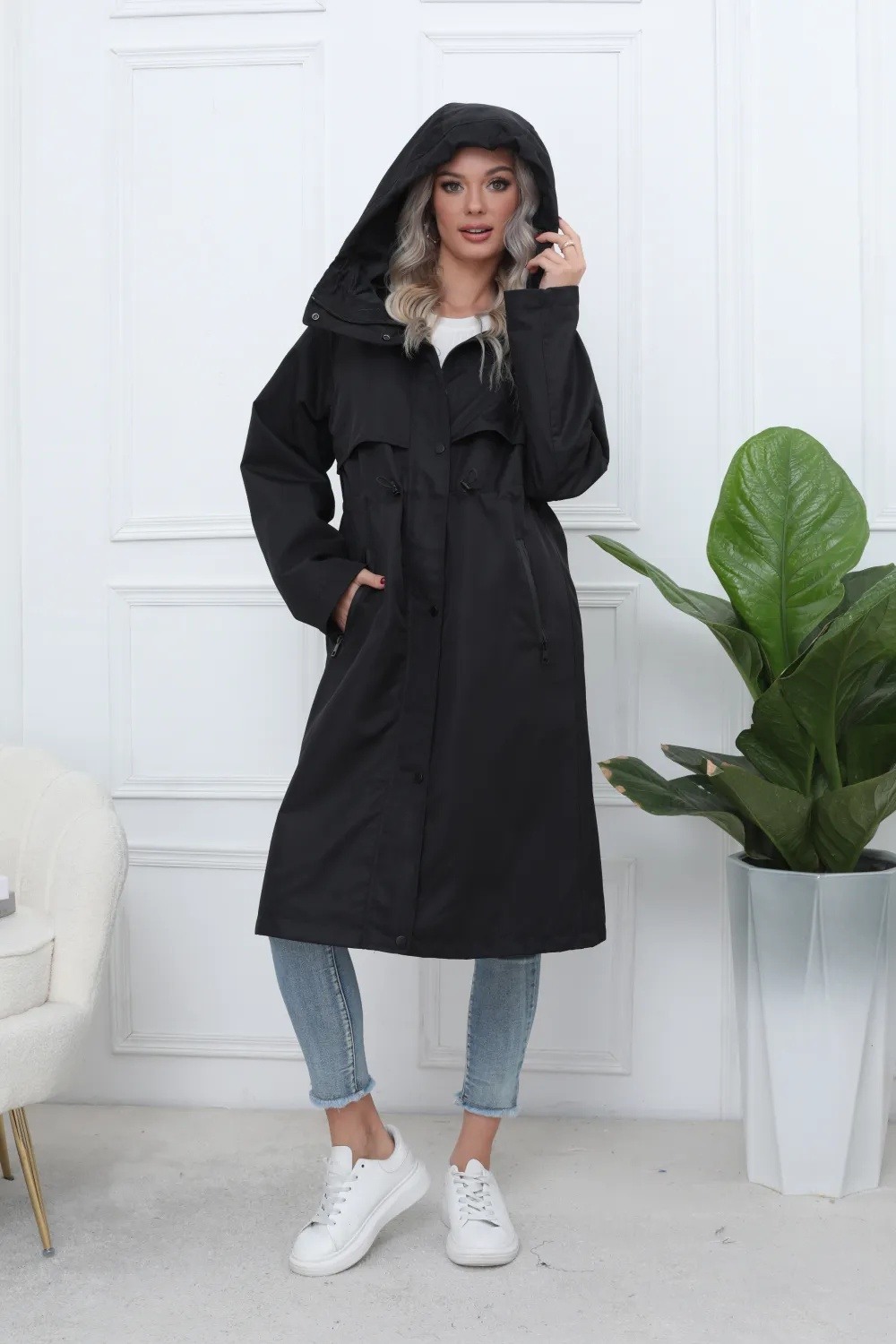 Long Waterproof Hooded Parka - Image 8
