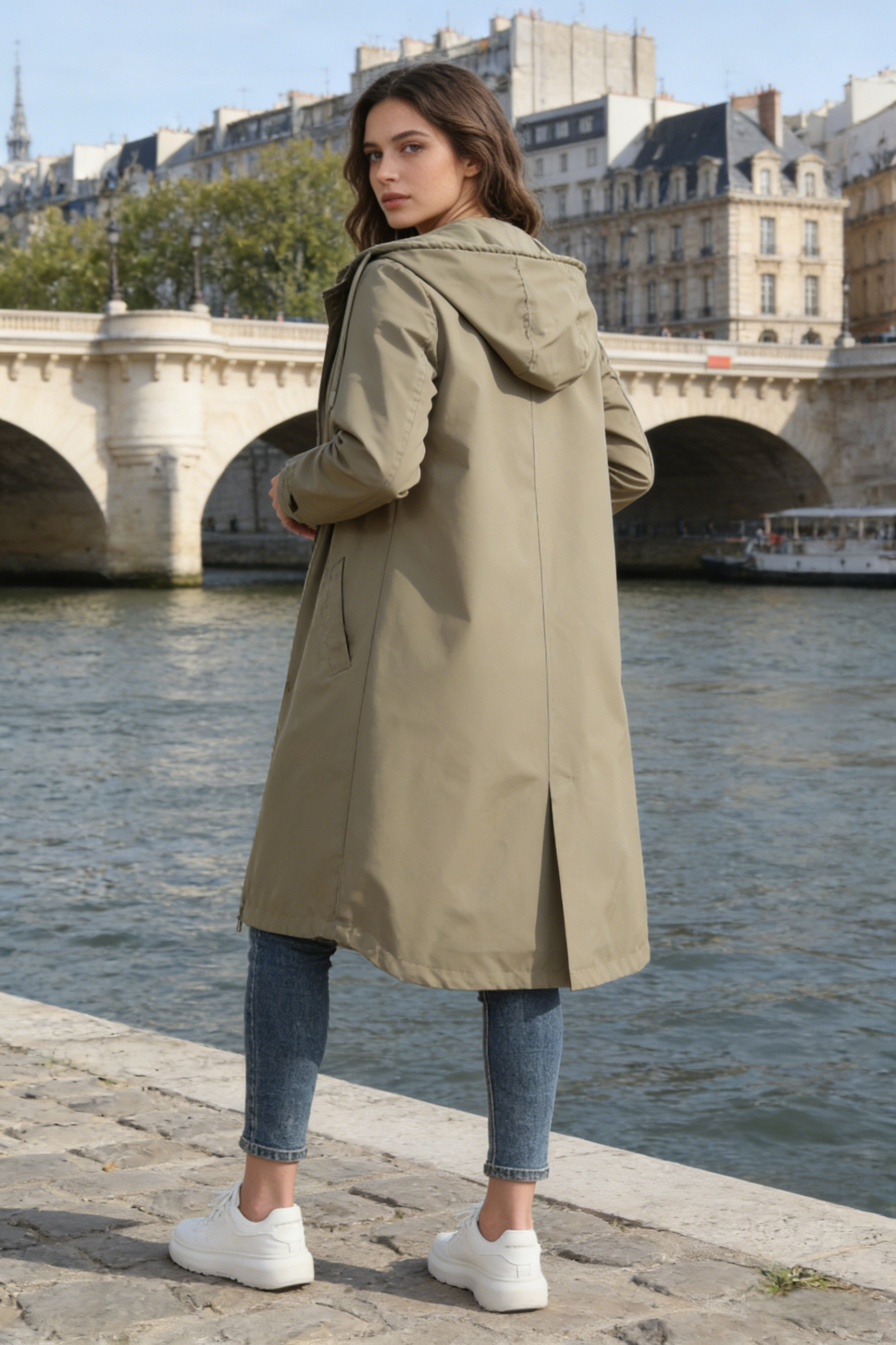 Giacca/Parka lunga leggera impermeabile - Image 6