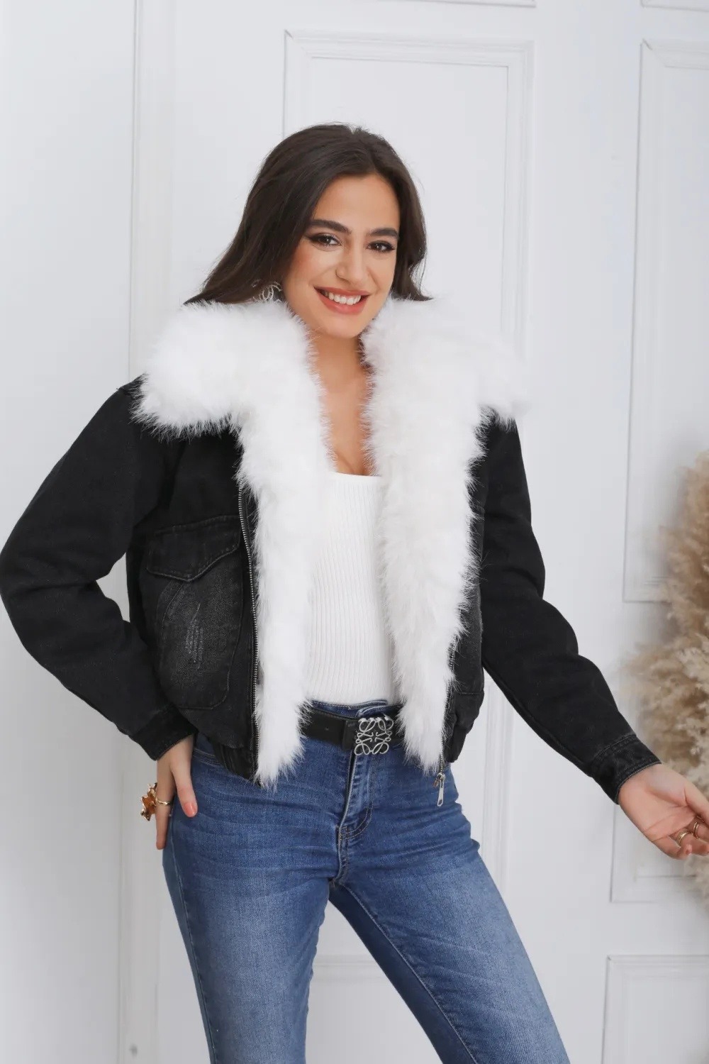 VESTE JEAN FOURRURE - Image 2