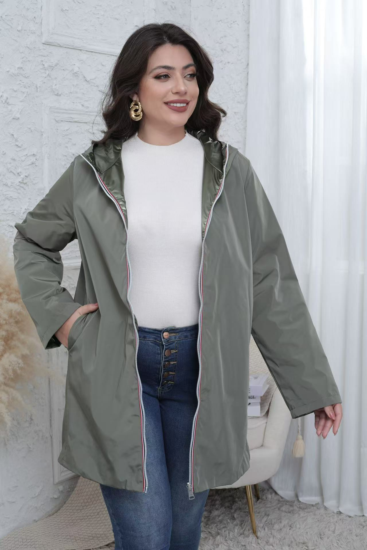 Veste imperméable réversible Grande taille - Image 7