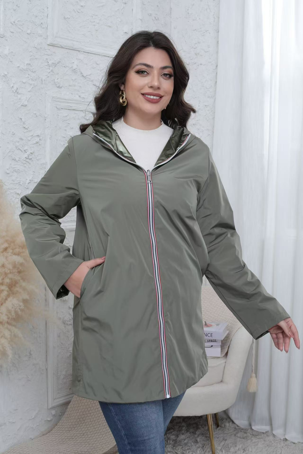 Veste imperméable réversible Grande taille - Image 4