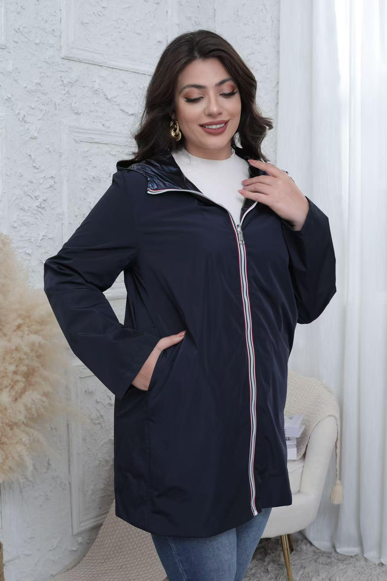 Veste imperméable réversible Grande taille - Image 5