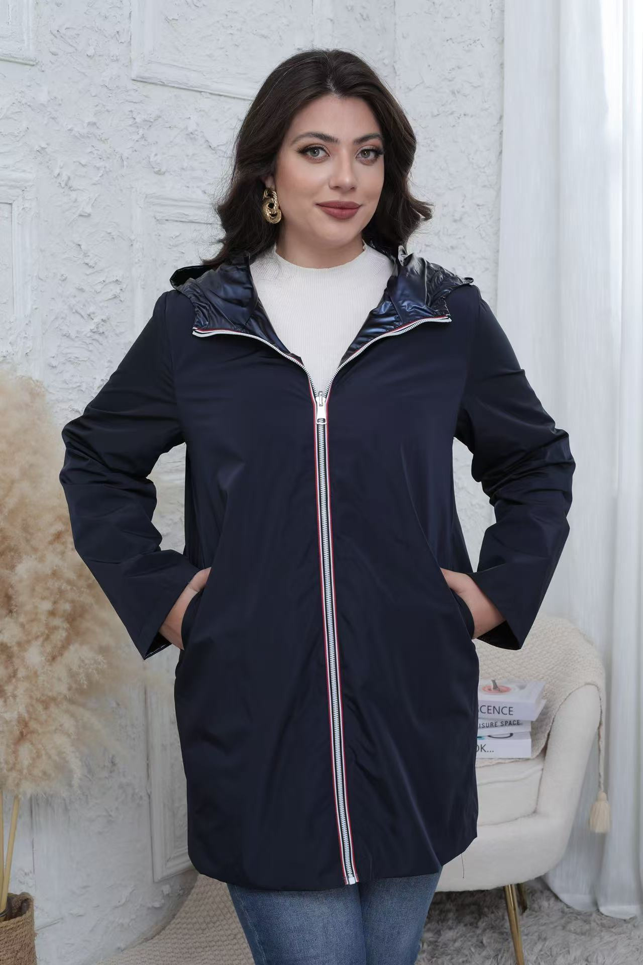 Veste imperméable réversible Grande taille - Image 1