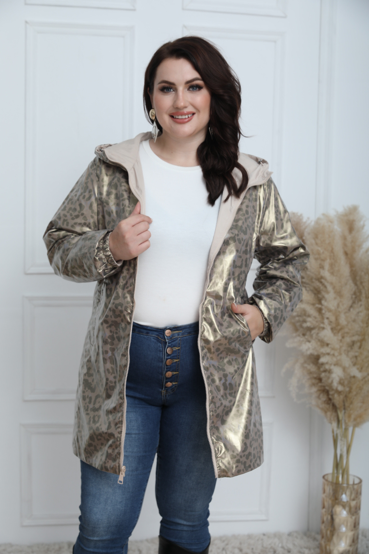 PLUS SIZE REVERSIBLE LEOPARD JACKET - Image 20