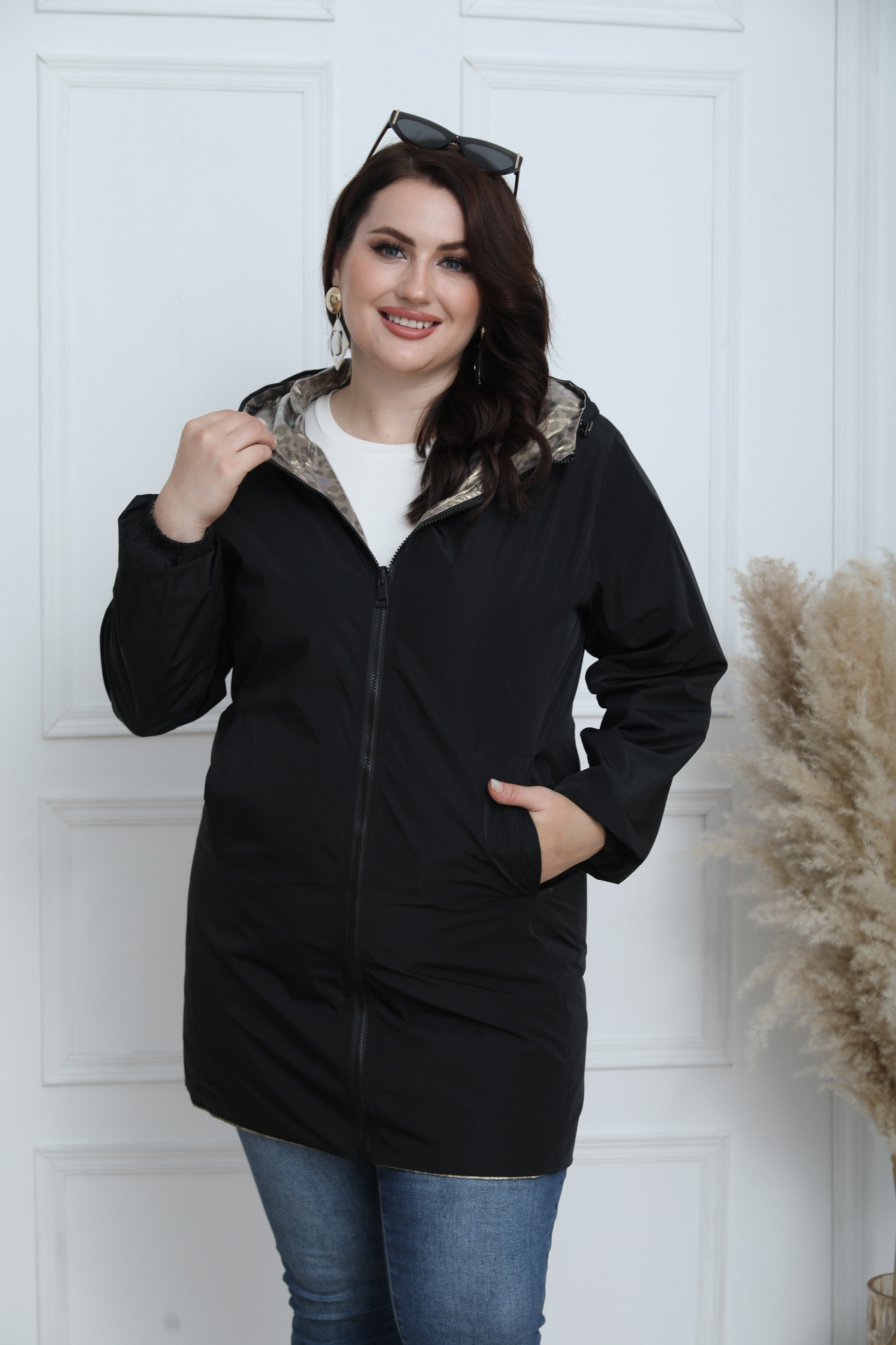 PLUS SIZE REVERSIBLE LEOPARD JACKET - Image 7