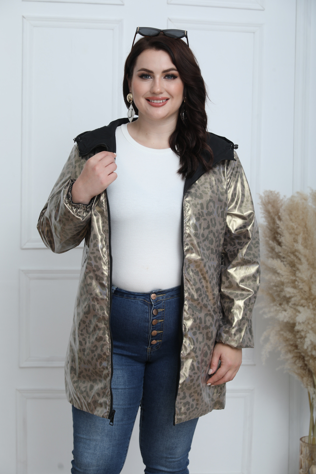 PLUS SIZE REVERSIBLE LEOPARD JACKET - Image 18