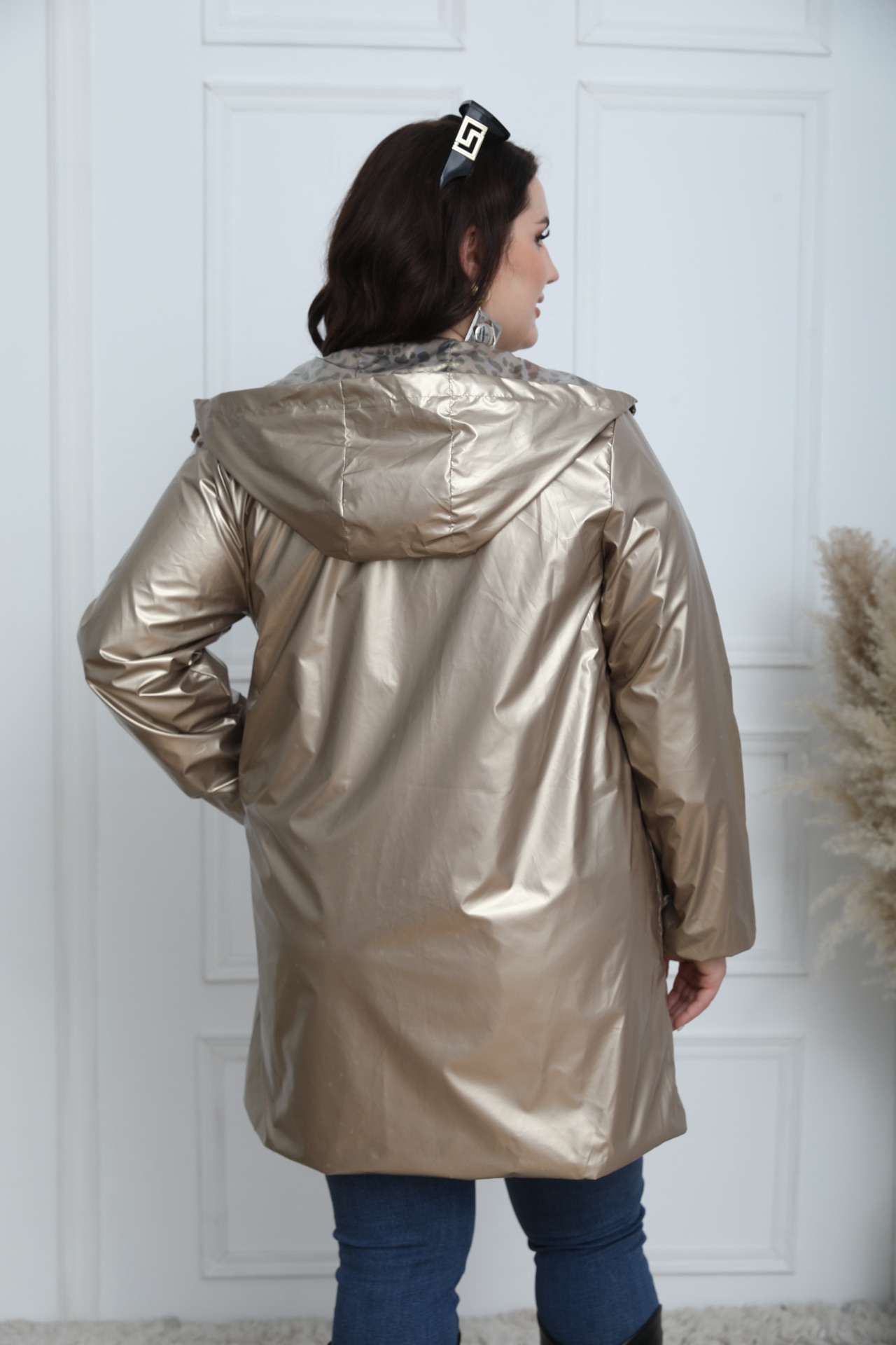 PLUS SIZE REVERSIBLE LEOPARD JACKET - Image 12