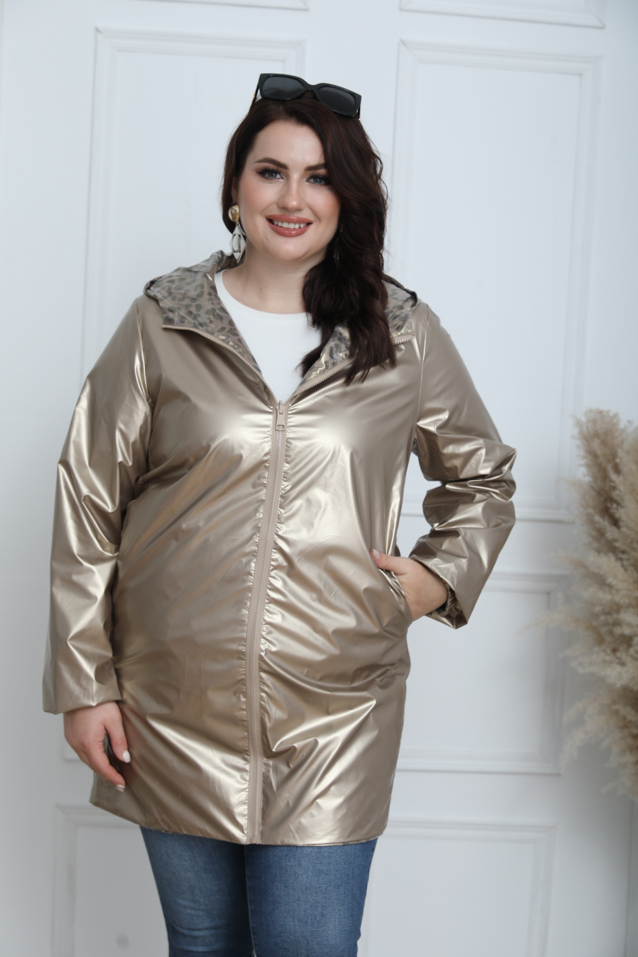 PLUS SIZE REVERSIBLE LEOPARD JACKET - Image 8