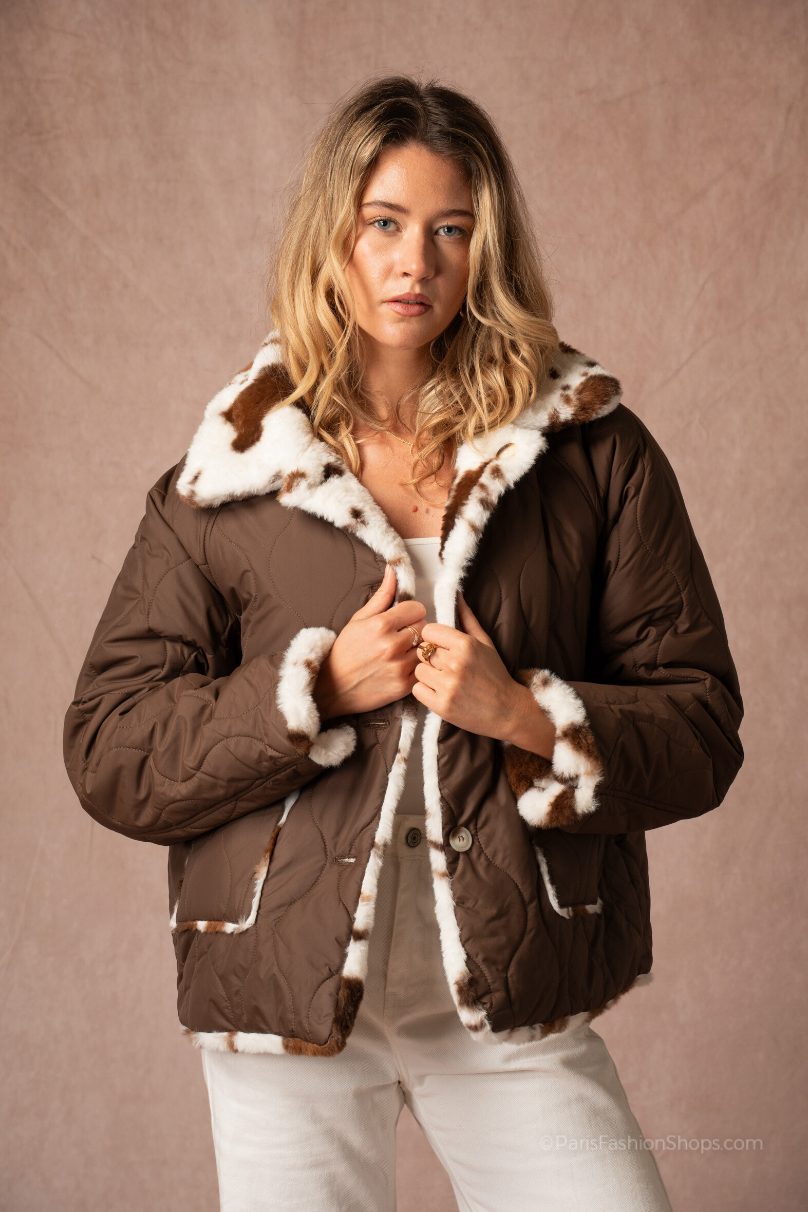Chaqueta Reversible con Forro y Estampado - Image 1