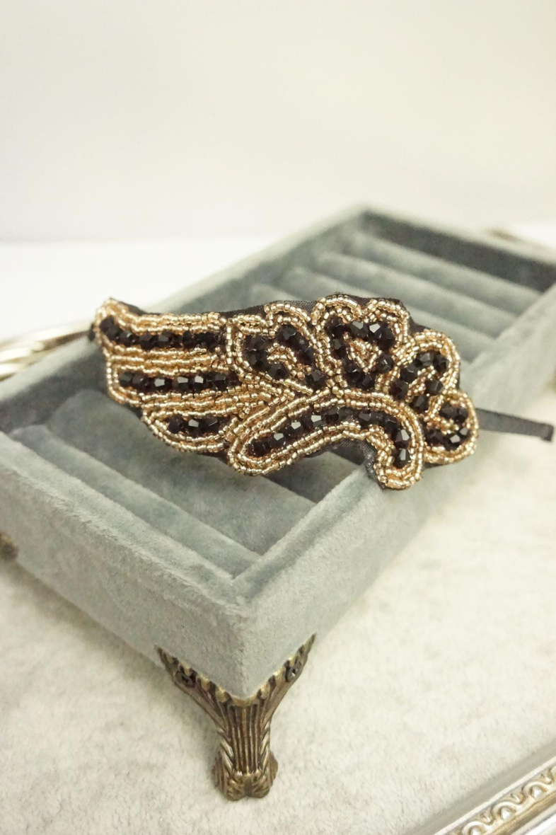 Wholesaler MET-MOI - Pearl and crystal pattern headband