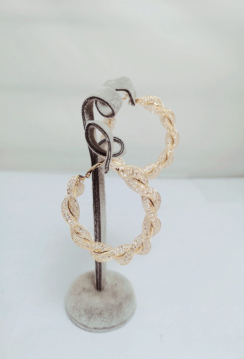Wholesaler MET-MOI - Golden / rhodium-plated brass earrings