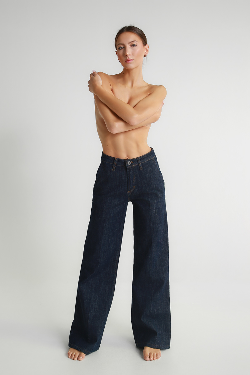 Wholesaler Met - Indigo blue palazzo jeans