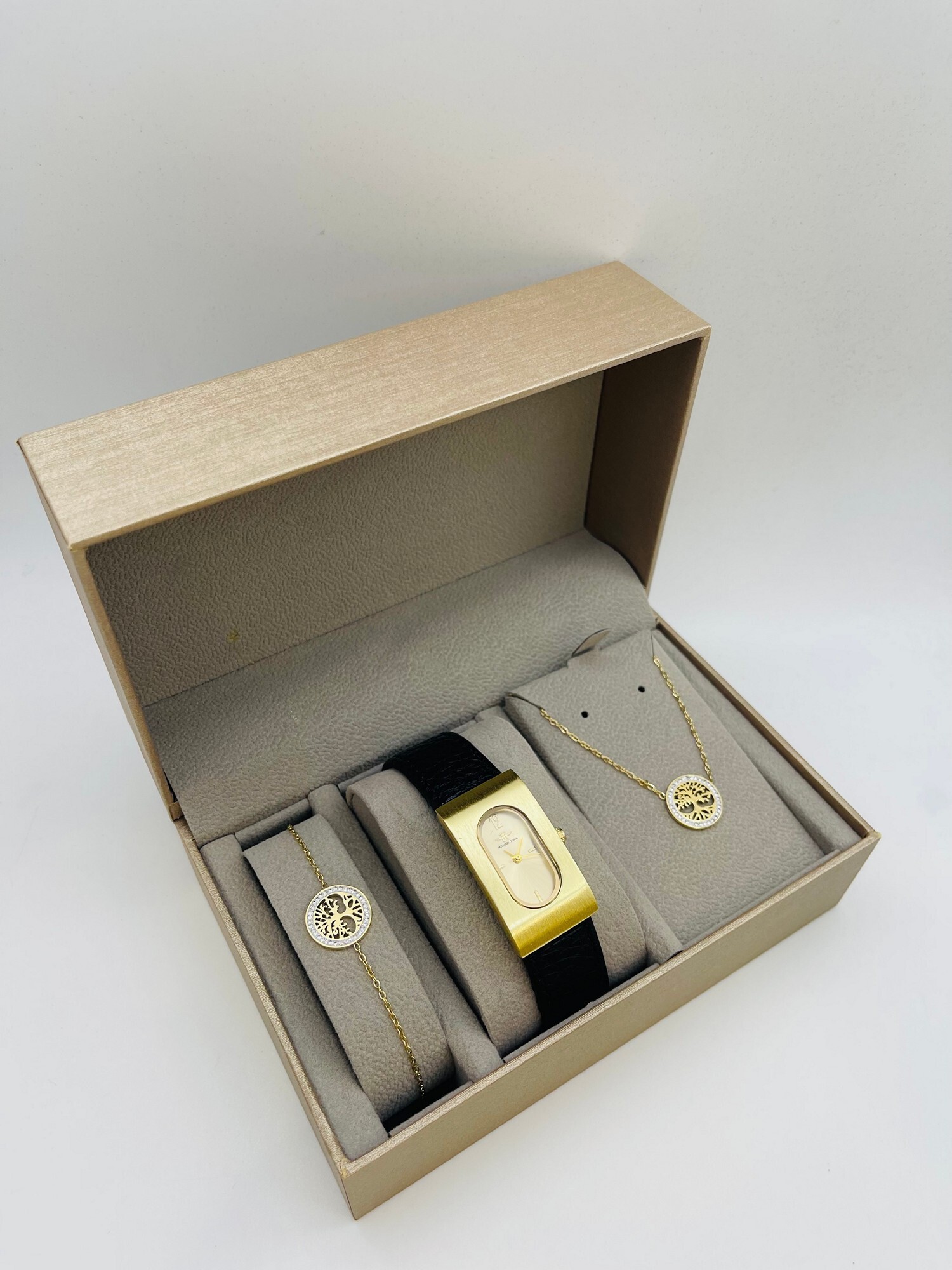 Grossista Michael John Montres - Michael John Woman Watch Box con gioielli in acciaio