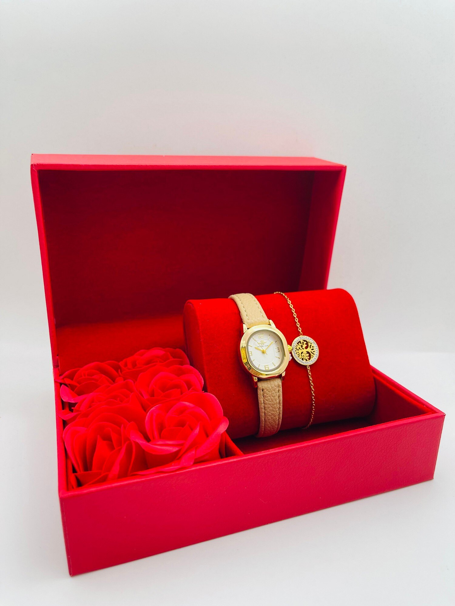 Grossiste Michael John Montres - COFFRET FEMME MICHAEL JOHN ROUGE OND4172
