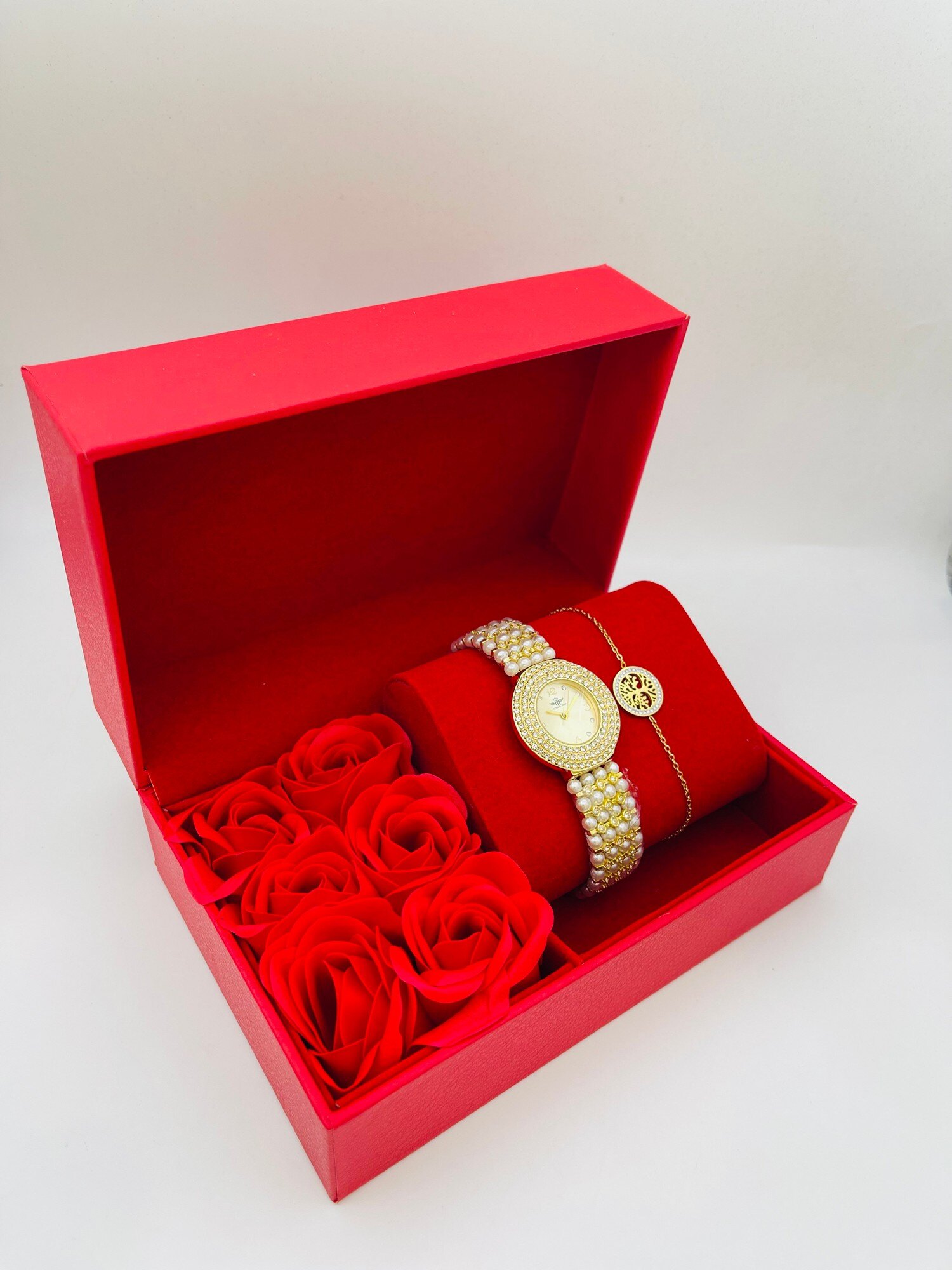 Grossiste Michael John Montres - COFFRET FEMME MICHAEL JOHN ROUGE FB035