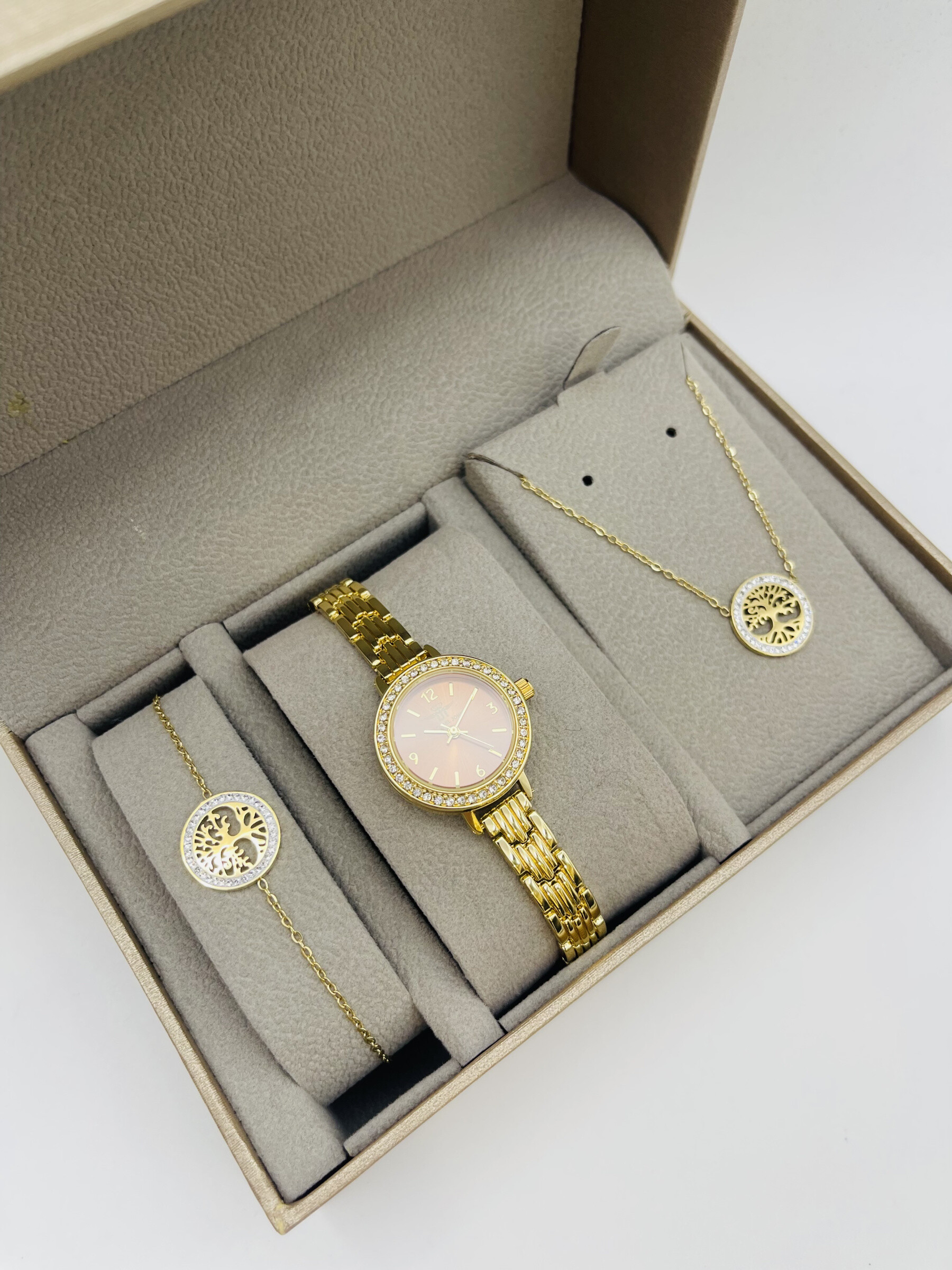 Grossista Michael John Montres - Michael John Woman Watch Box con gioielli in acciaio