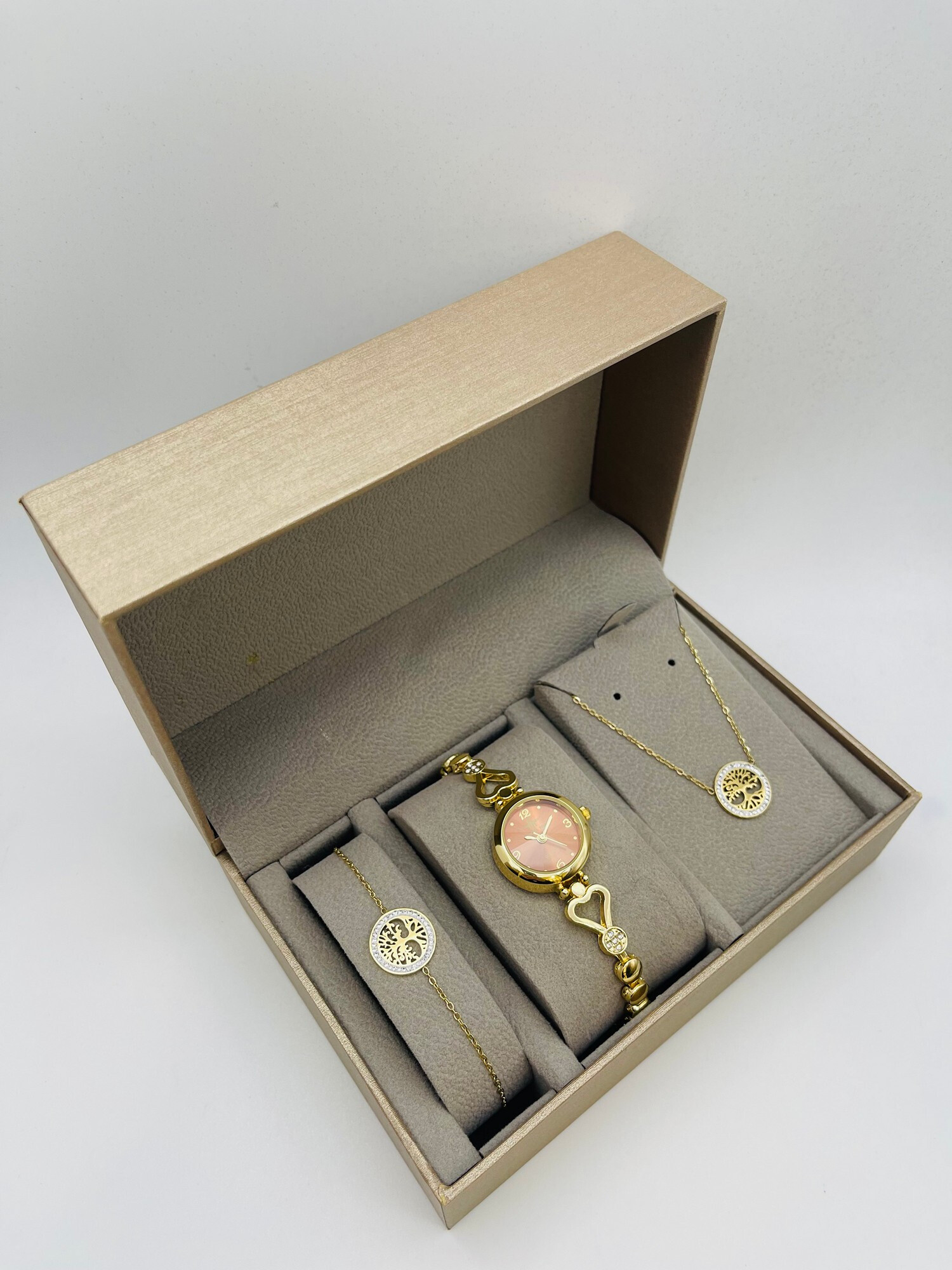 Grossista Michael John Montres - Michael John Woman Watch Box con gioielli in acciaio
