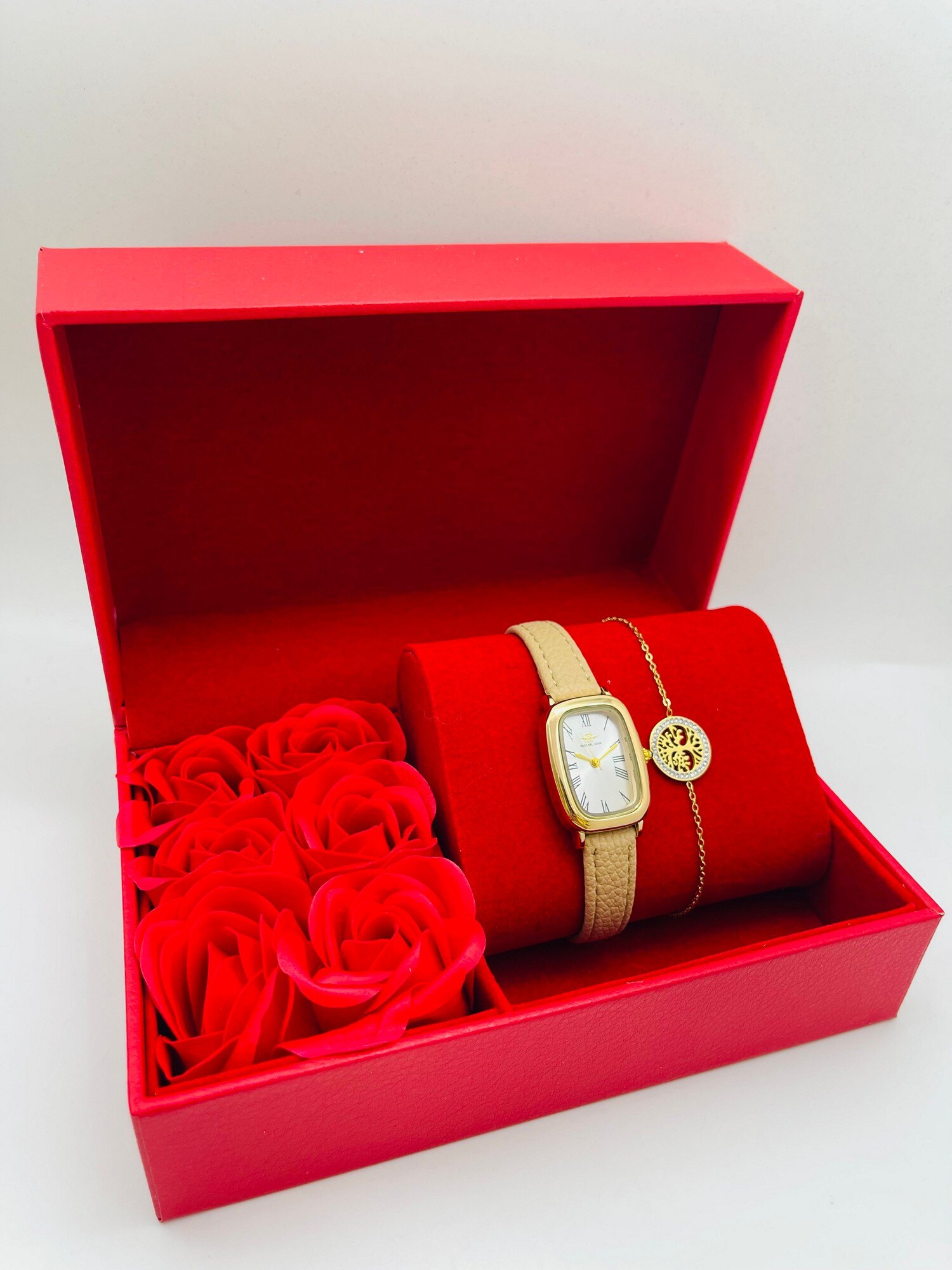 Grossiste Michael John Montres - COFFRET FEMME MICHAEL JOHN ROUGE KH4190