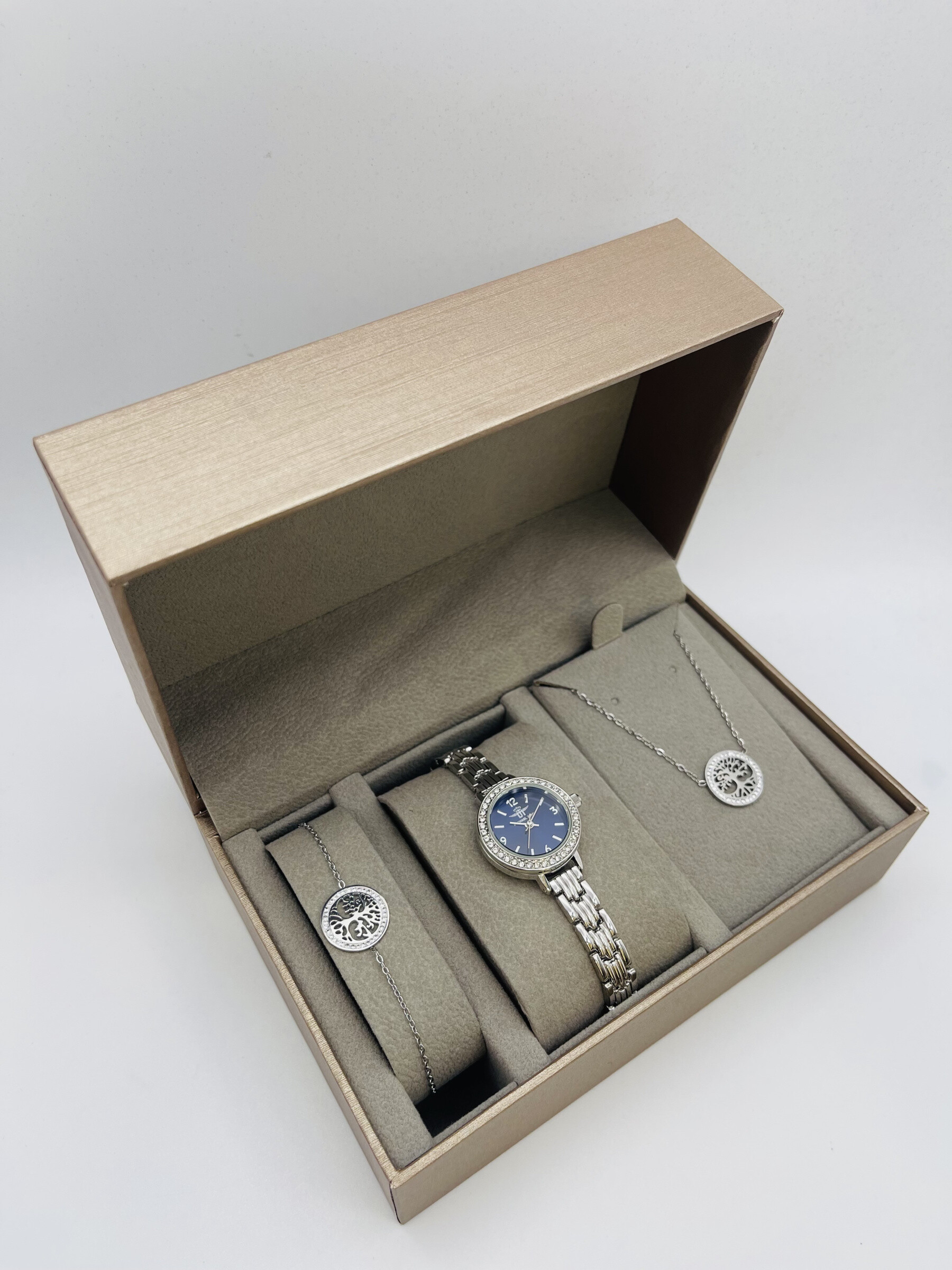 Grossista Michael John Montres - Michael John Woman Watch Box con gioielli in acciaio